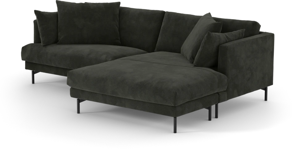 Harper - 4-sits med schäslong XL höger - Svart
