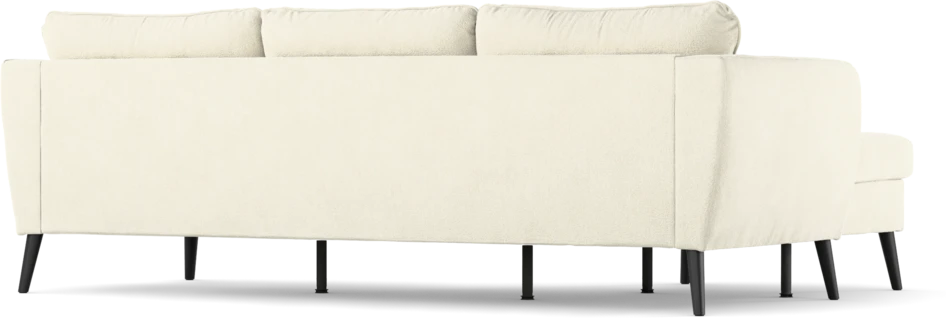 County - 3-sits soffa med flyttbar schäslong - Vit
