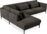 Willow - 3-sits soffa med divan vänster, fast klädsel - Grå