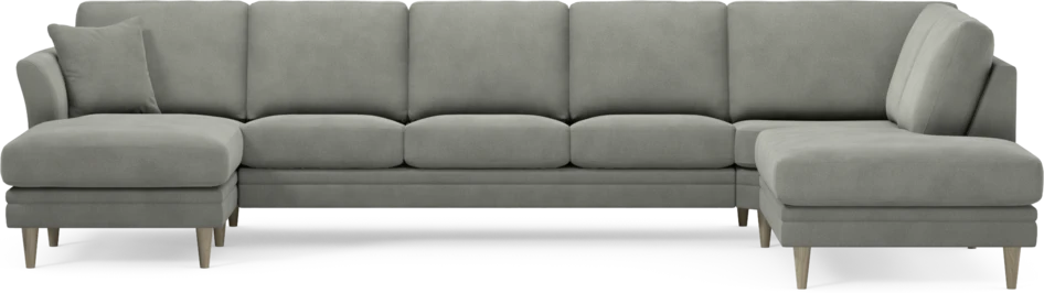 Eden - 3-sits soffa med schäslong vänster och divan höger - Grå