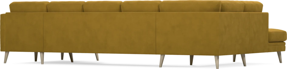 Eden - 3-sits soffa med divan vänster och schäslong höger - Gul
