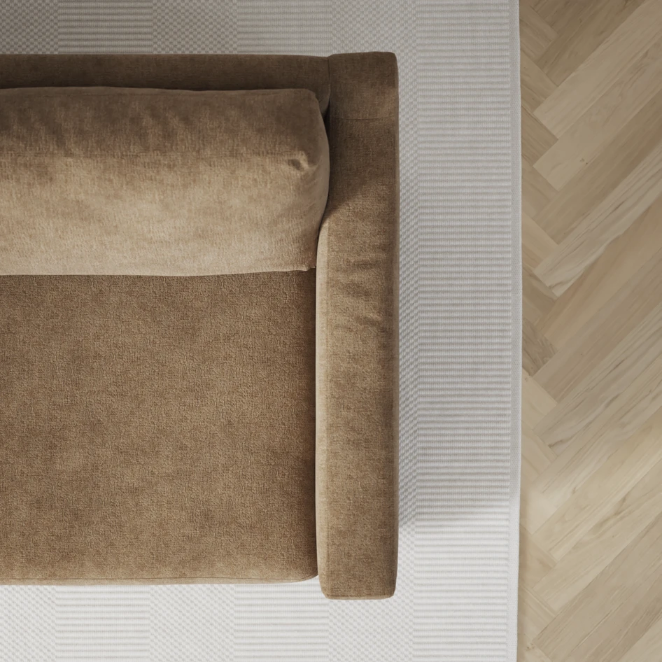 Friday - 2,5-sits soffa med divan vänster - Brun