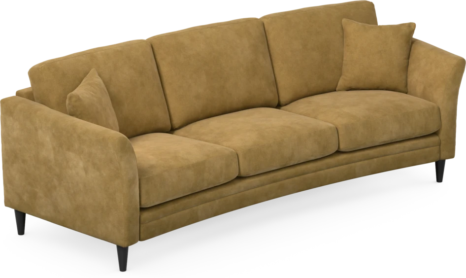 Eden - 3-sits soffa svängd - Gul