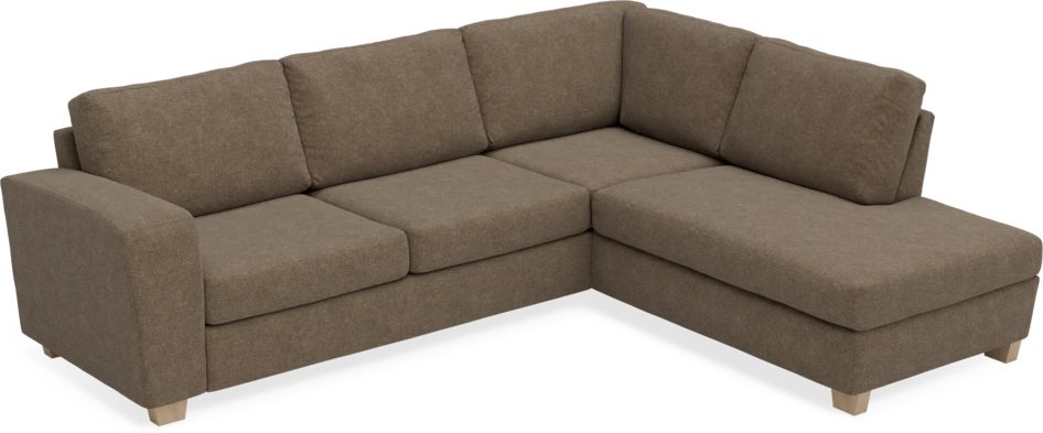 Friday - 2,5-sits soffa med divan höger - Brun