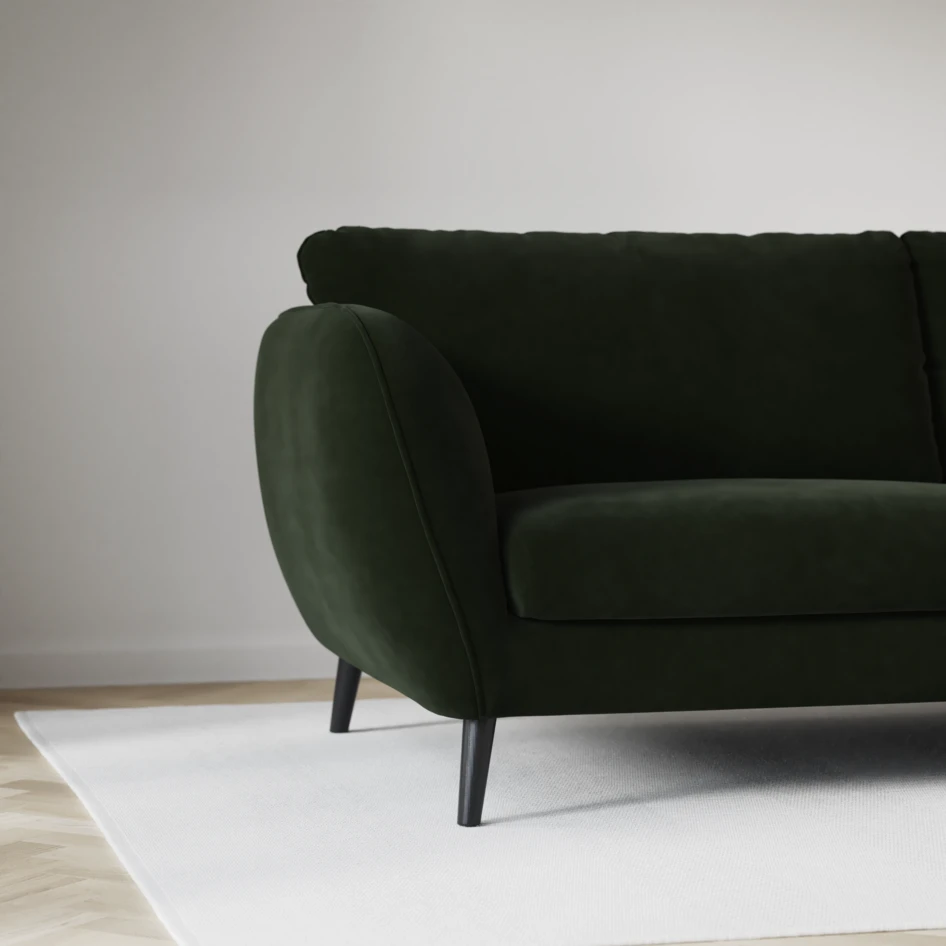 Madison - 2-sits soffa med divan vänster och schäslong höger - Grön
