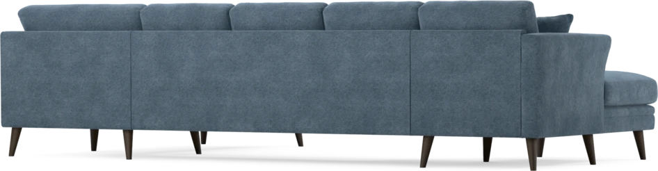 Eden - 3-sits soffa med schäslong vänster och divan höger - Blå