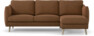 Madison - 2-sits soffa med schäslong höger - Brun
