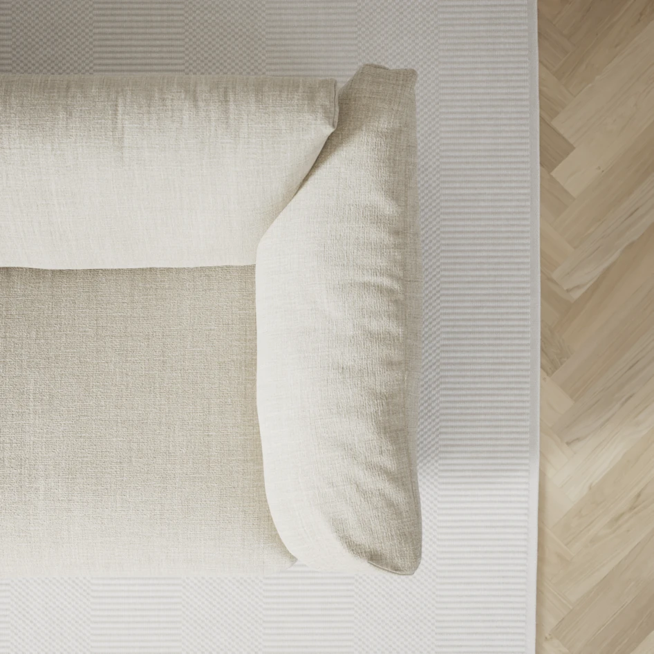 Cherrie - 3-sits soffa med schäslong vänster, fast klädsel - Beige