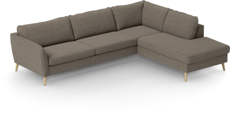 County - 2,5-sits soffa med divan höger - Brun