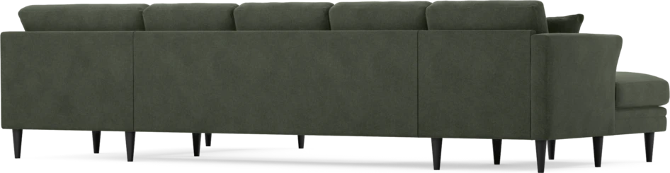 Eden - 3-sits soffa med schäslong vänster och divan höger - Grön