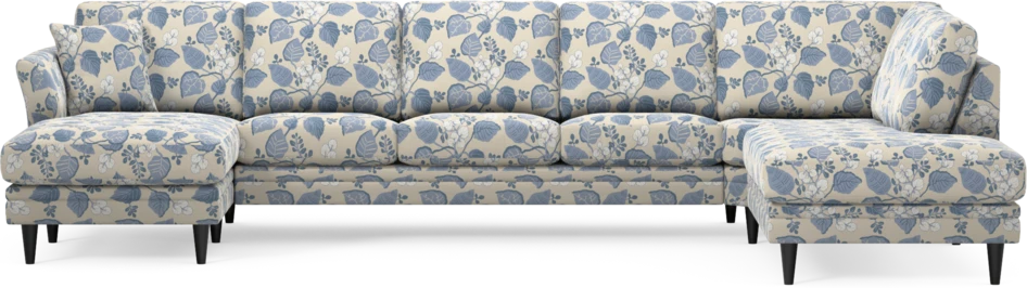 Eden - 3-sits soffa med schäslong vänster och divan höger - Flerfärgad