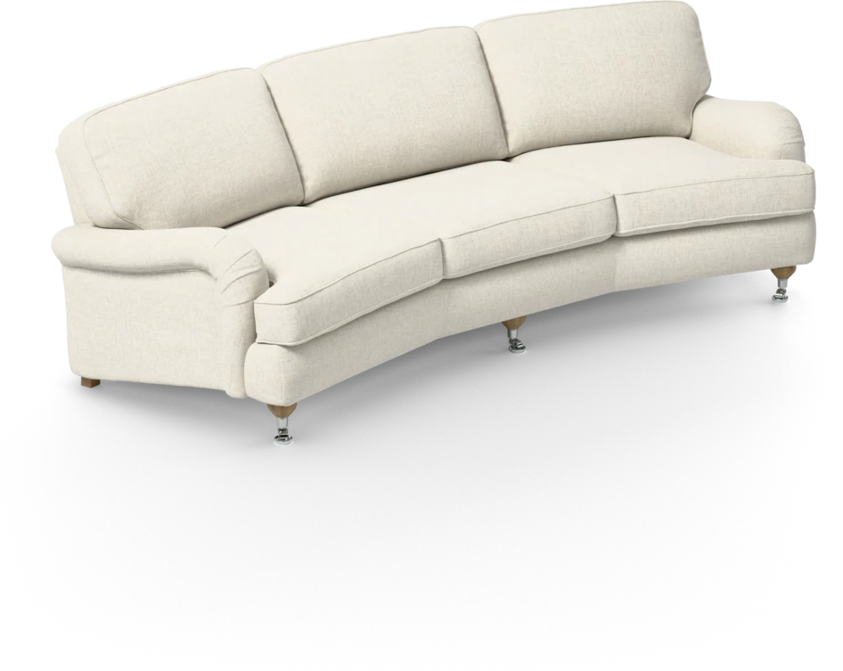 Oxford - 3-sits soffa svängd - Vit