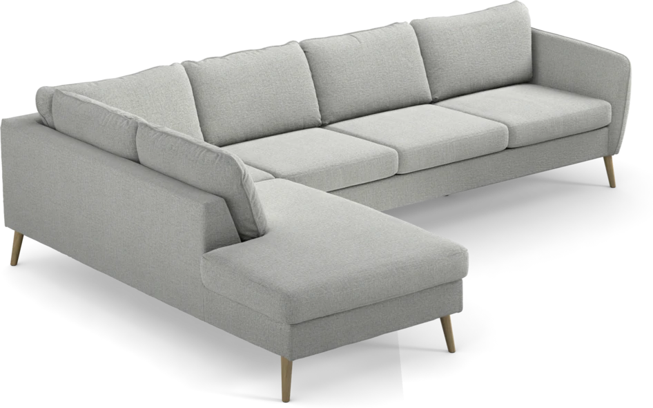 County - 3-sits soffa med divan vänster - Grå