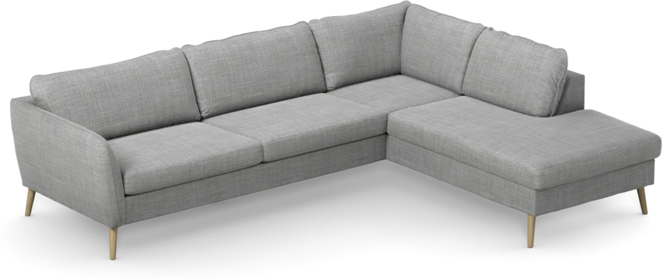 County - 2,5-sits soffa med divan höger - Grå
