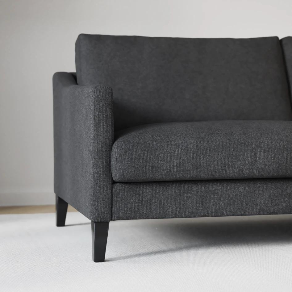 Winston - 3-sits soffa - Svart