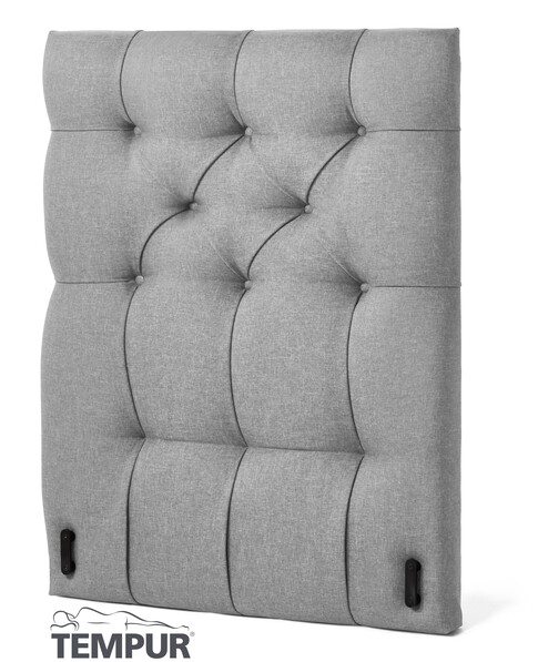 Promise pikerad L - Sänggavel, 80-210 cm - Grå