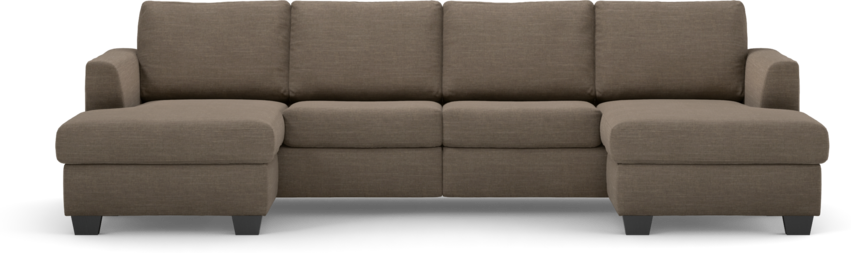 Friday - 2-sits soffa med två schäslonger - Brun