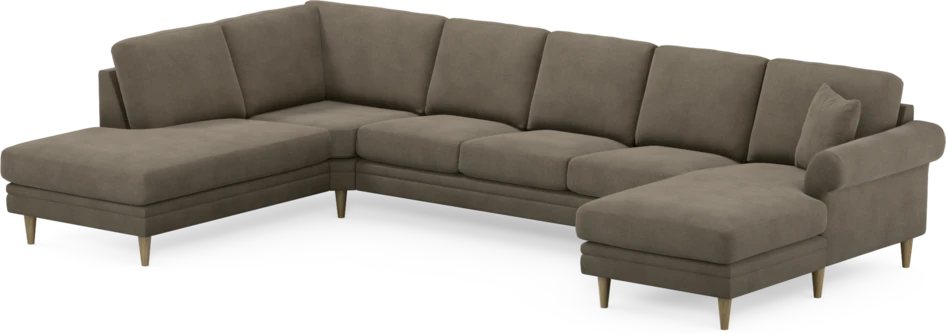 Eden - 3-sits soffa med divan vänster och schäslong höger - Beige