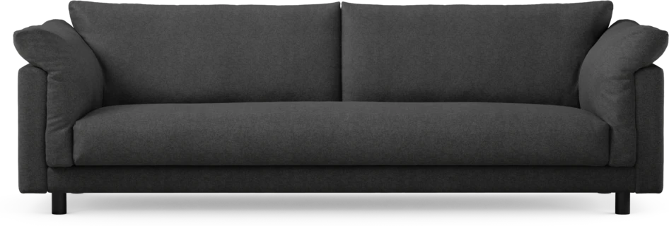 Cherrie - 4-sits soffa, hel dyna, fast klädsel - Svart