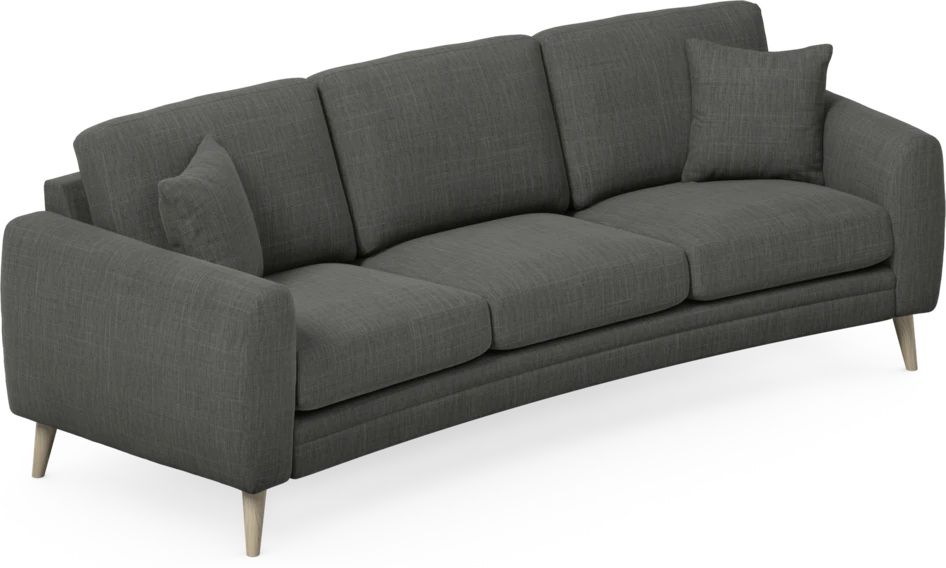 Eden - 3-sits soffa svängd - Grå