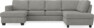 Friday - 3-sits soffa med schäslong vänster och divan höger - Grå