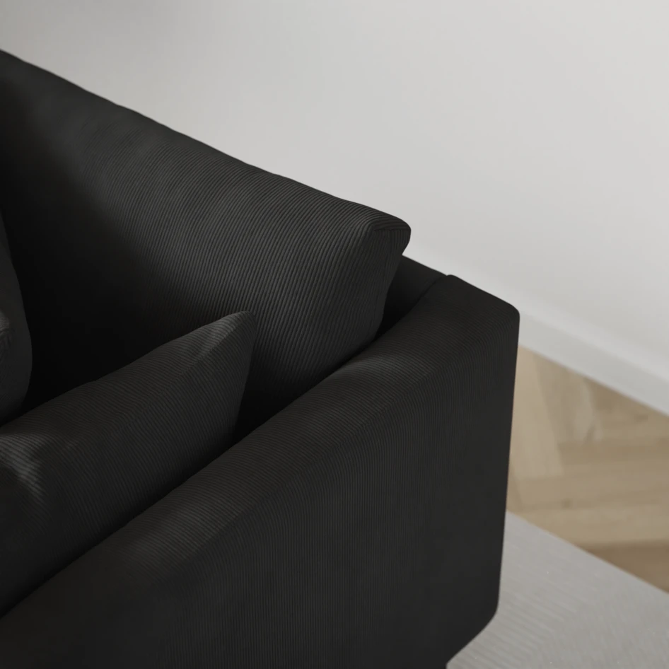 Harper - 3-sits soffa med divan höger - Grå