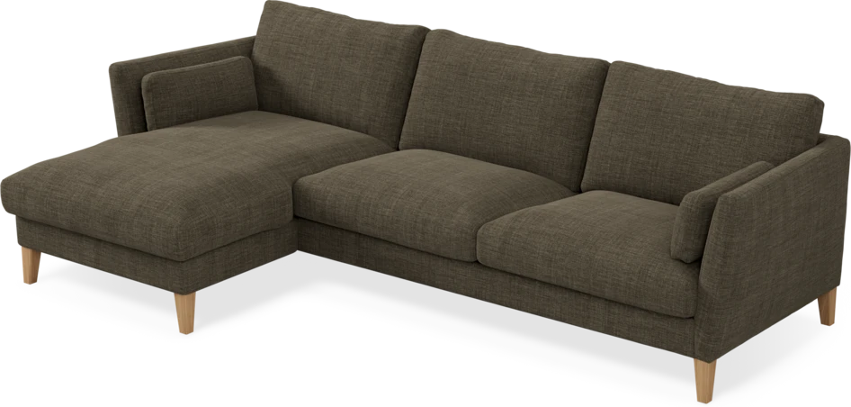 Winston - 3-sits soffa med schäslong, vändbar - Brun