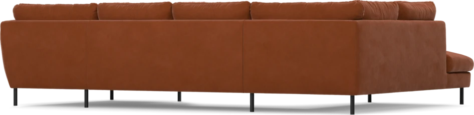 Madison Lux - 2-sits soffa med divan vänster och schäslong höger - Röd