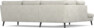 Madison Lux - 2-sits soffa med divan vänster - Grå