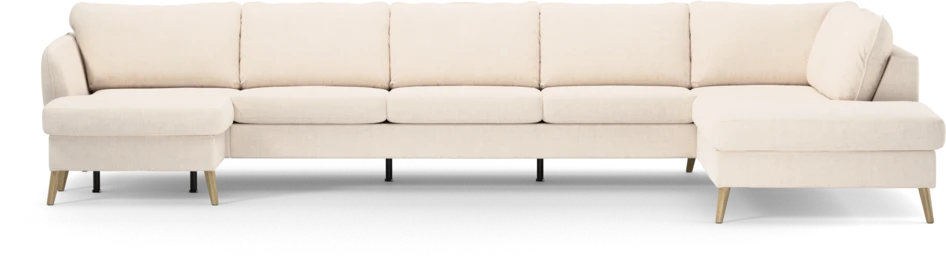 County - 4-sits soffa med schäslong vänster och divan höger - Vit