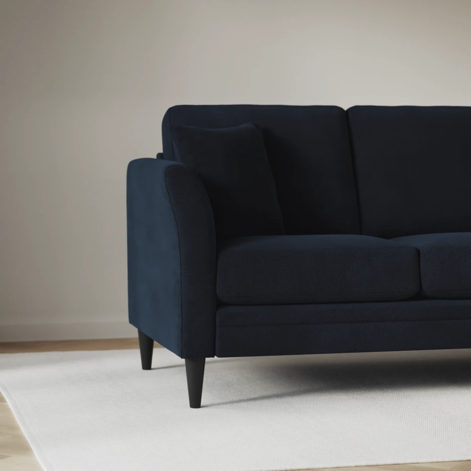 Eden - 3-sits soffa svängd - Blå