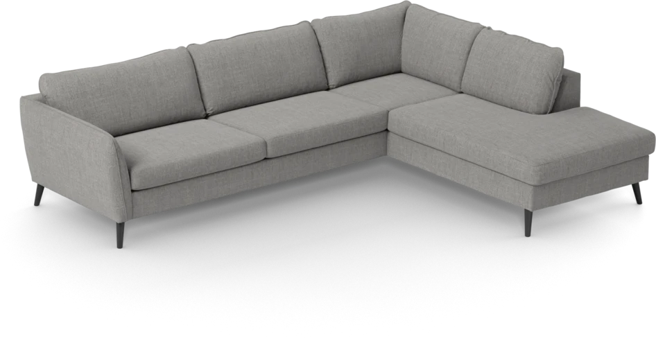 County - 2,5-sits soffa med divan höger - Grå