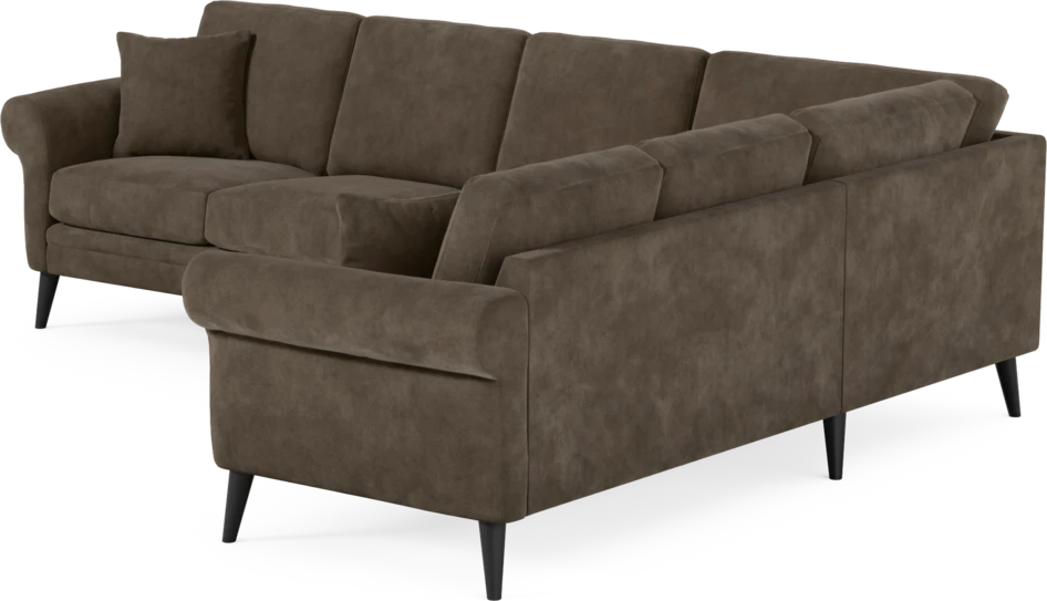 Eden - Hörnsoffa, 3+2-sits - Brun