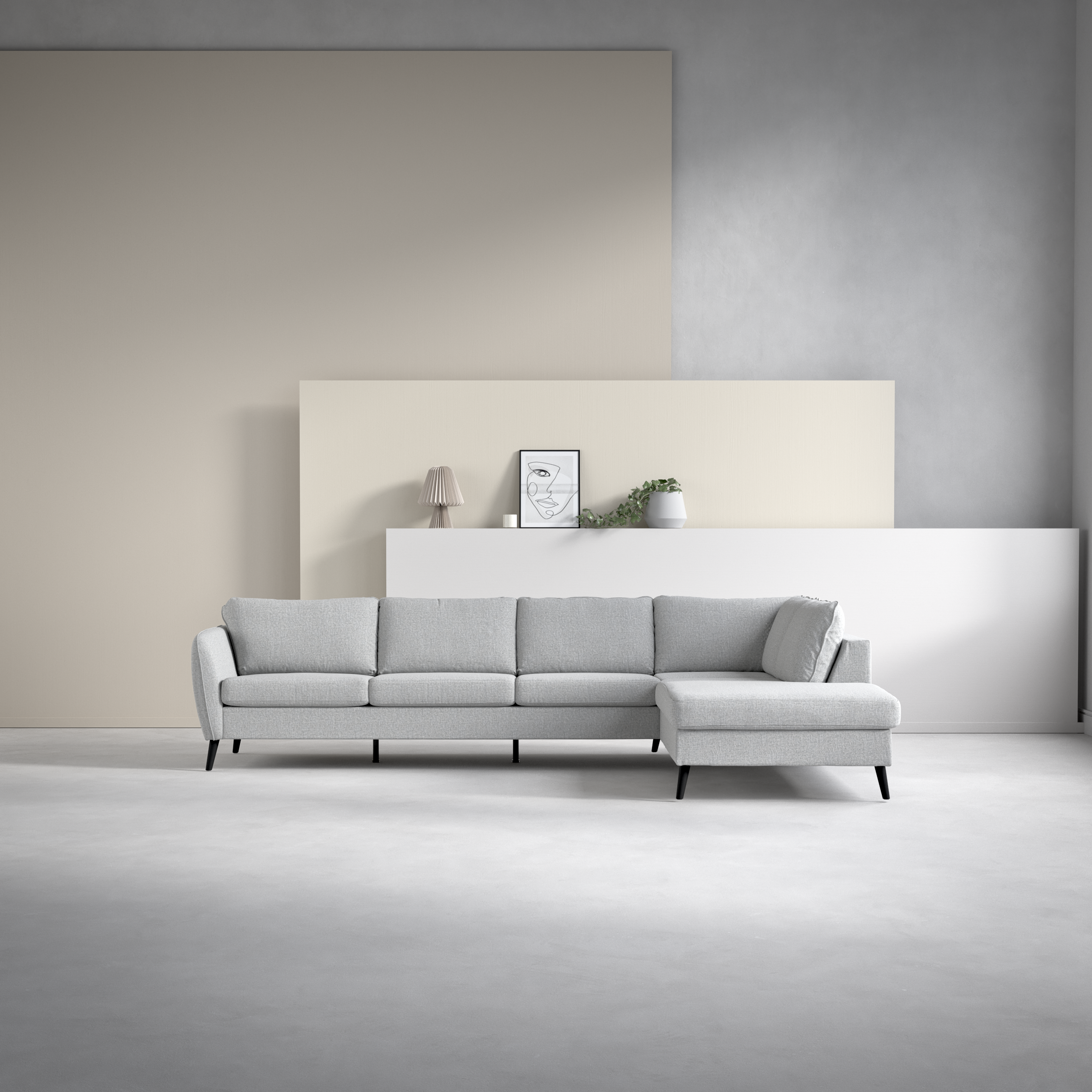 County - 3-sits soffa med divan höger - inspiration