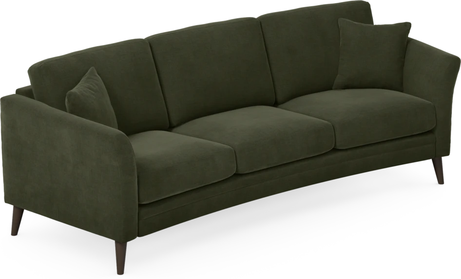 Eden - 3-sits soffa svängd - Grön