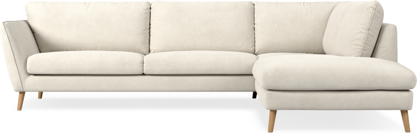 Madison Lux - 3-sits soffa med divan höger - Vit