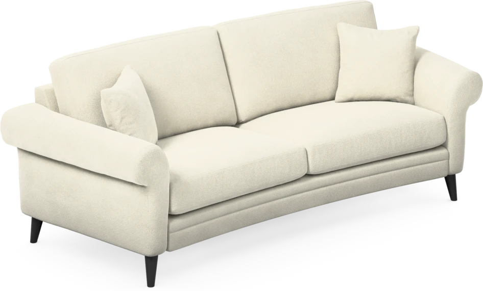 Eden - 2,5-sits soffa svängd - Vit
