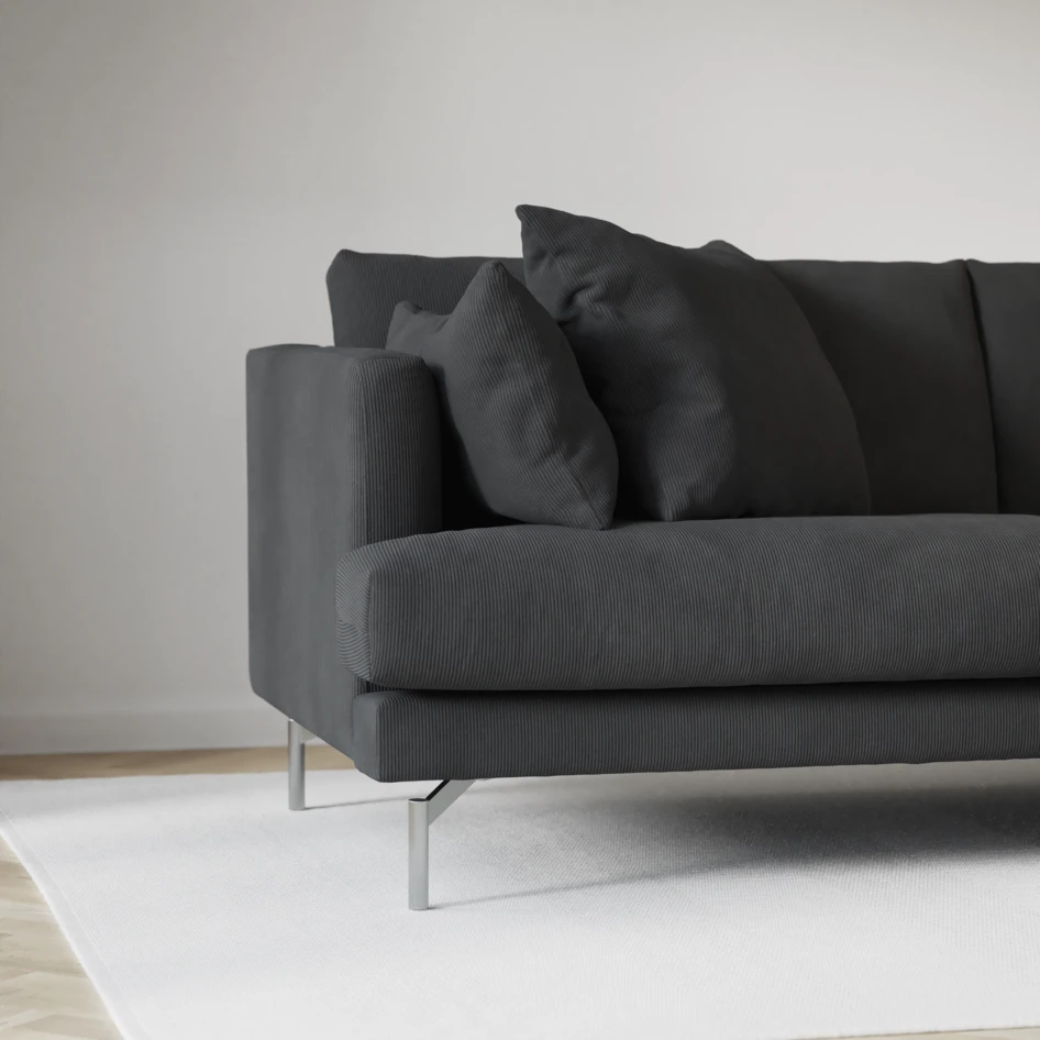 Harper - 3-sits soffa med divan höger - Grå