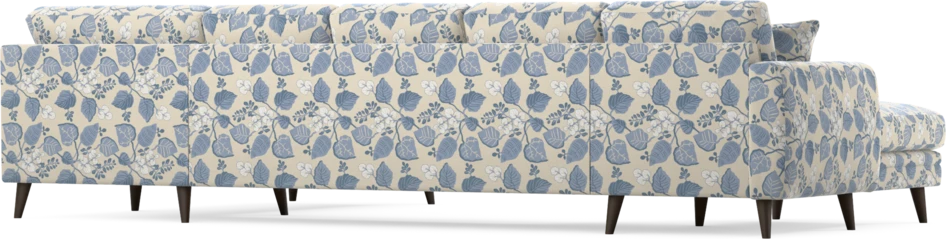 Eden - 3-sits soffa med schäslong vänster och divan höger - Flerfärgad