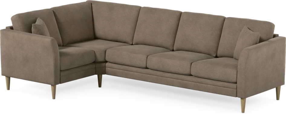 Eden - Hörnsoffa, 1+3-sits - Brun