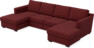 Friday - 2-sits soffa med två schäslonger - Rosa
