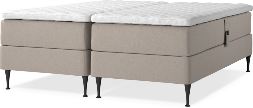 Delux Dream - Ställbar säng, dubbelsäng med bäddmadrass - Beige