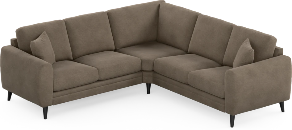 Eden - Hörnsoffa, 2+2-sits - Brun
