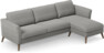 Bridge - 3-sits soffa med schäslong höger - Grå
