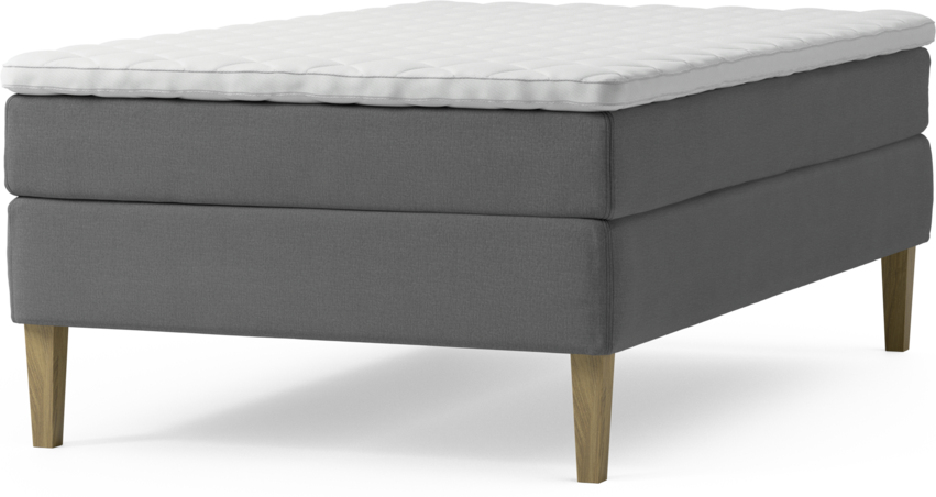 Delux Sense - Kontinentalsäng, enkelsäng 120 cm med bäddmadrass och sängben