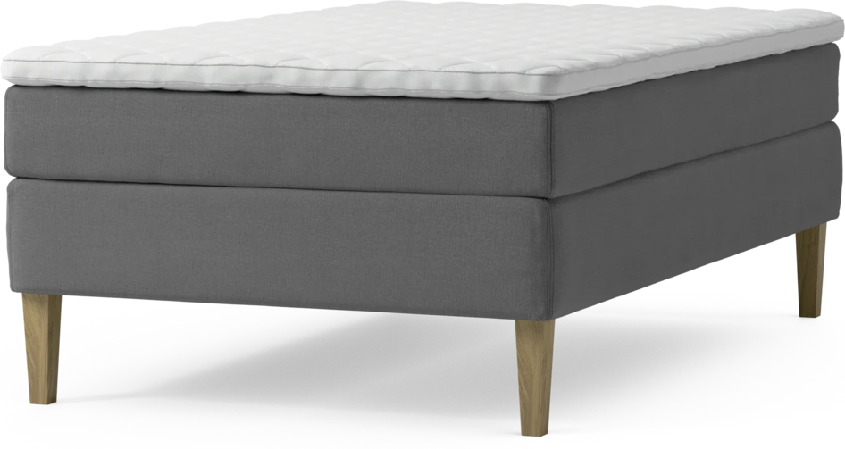 Delux Sense - Kontinentalsäng, enkelsäng 120 cm med bäddmadrass och sängben