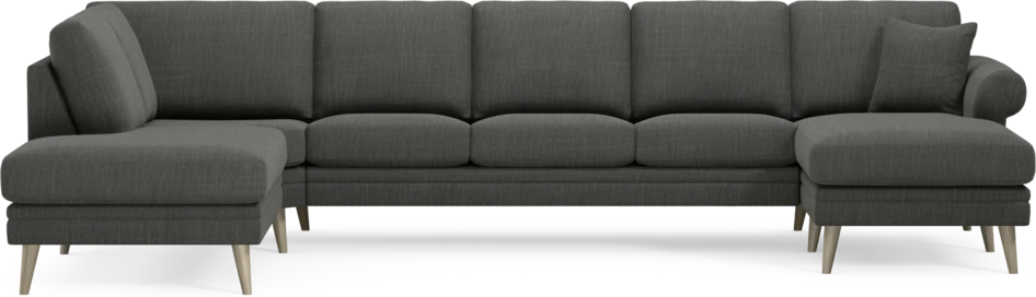 Eden - 3-sits soffa med divan vänster och schäslong höger - Grå