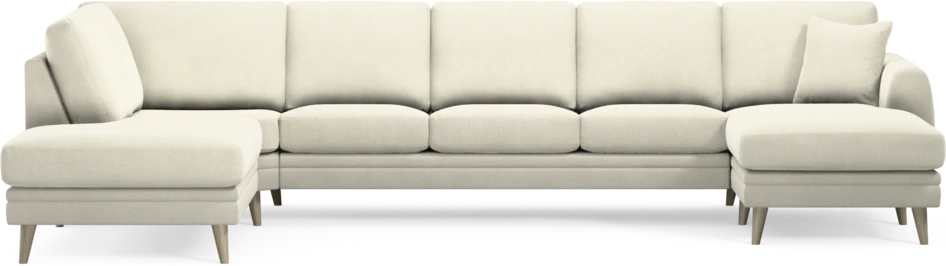 Eden - 3-sits soffa med divan vänster och schäslong höger - Vit
