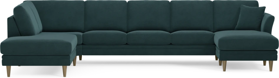 Eden - 3-sits soffa med divan vänster och schäslong höger - Blå