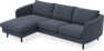 Madison Lux - 2-sits soffa med schäslong vänster - Blå